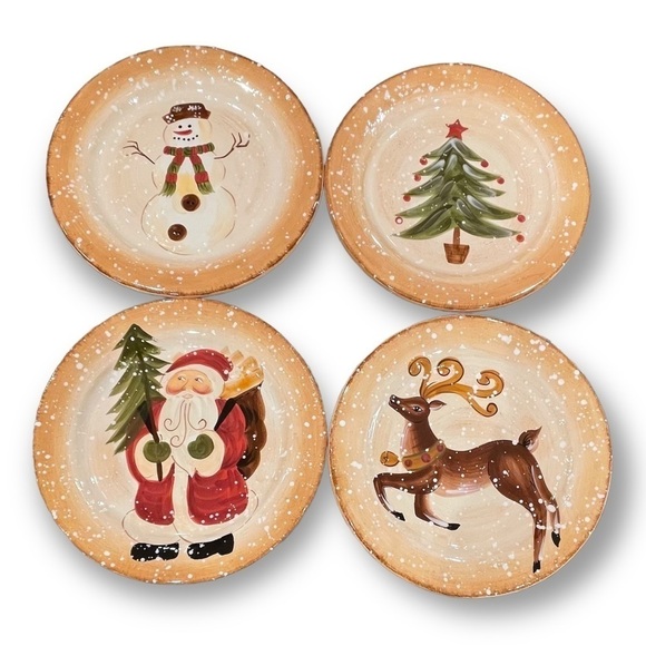 NWT Winter Wonderland by Tabletops Unlimited Set of 4-8.5” Plates - Picture 1 of 5